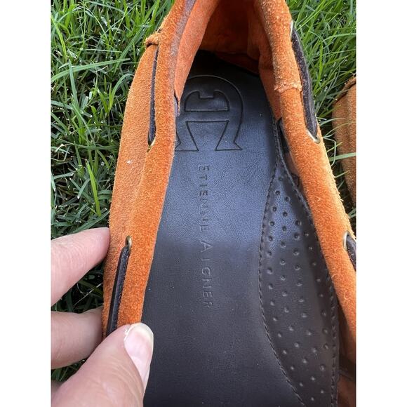 ETIENNE AIGNER Women’s Shoes Loafers Orange Sz 10 - Picture 2 of 10